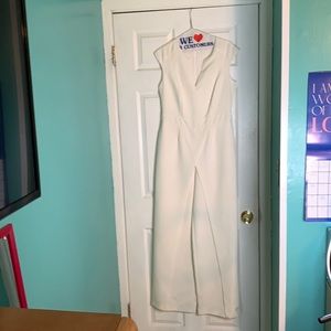 New York and Company one piece Pant Suit, Size 8, White. Worn once